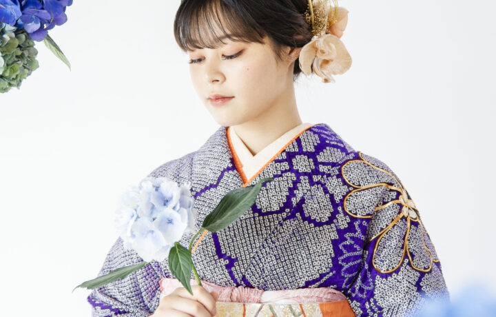 生花を使った振袖前撮り
