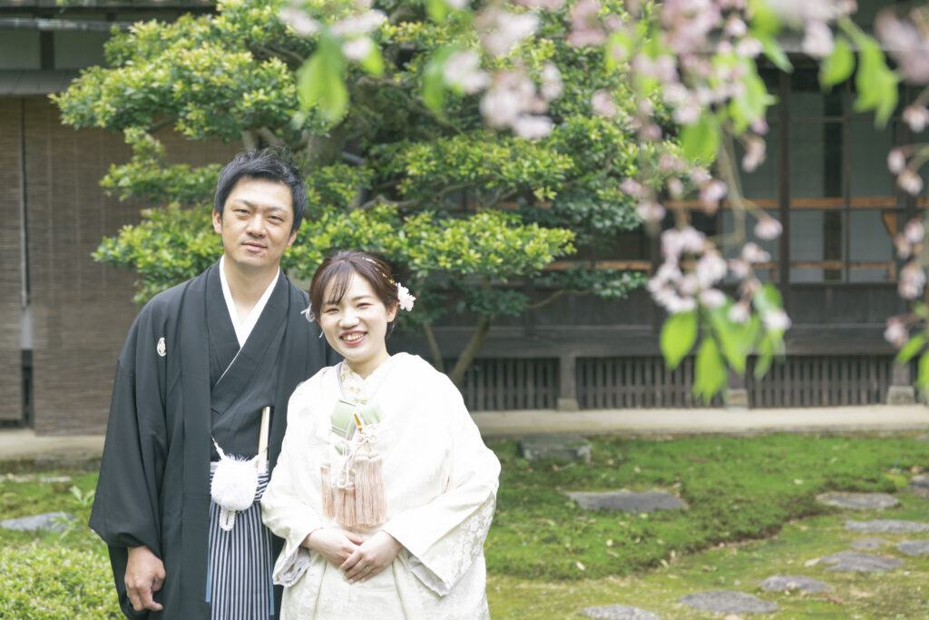 桜と和装