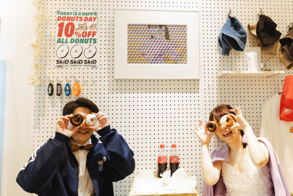 街中のフォトウェディング
