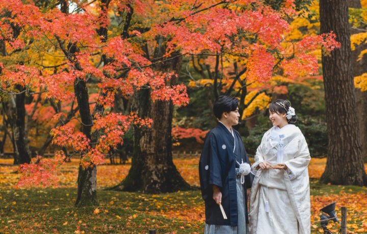 富山でフォトウェディング！紅葉ロケーションで和装前撮りの魅力