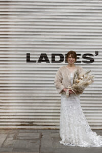 富山の街中での新婦様冬ロケーション撮影