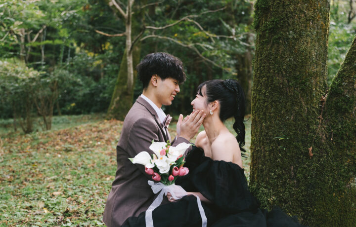 富山でフォトウェディング！黒ドレスで前撮り