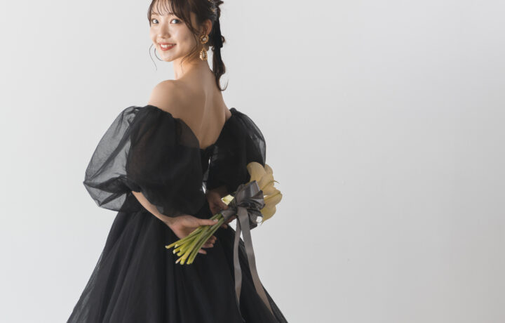 富山でフォトウェディング｜黒ドレスの魅力とスタジオ撮影