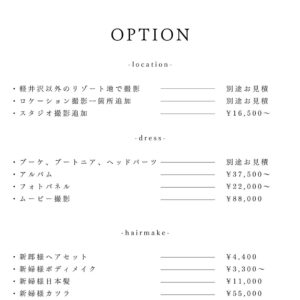 富山コアラのフォトウェディングで新しいプラン
