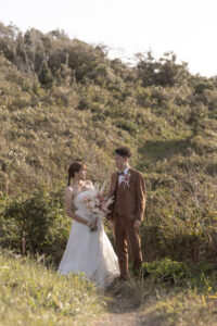 富山のコアラが石川で新郎新婦の撮影をしている富山フォトウェディング
