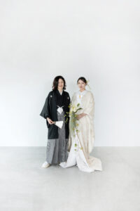 富山のコアラでスタジオ和装フォトウェディングを行なった新郎新婦の富山フォトウェディング