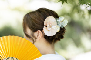 富山のコアラが和装フォトウェディングを行なった花嫁の後ろ姿
