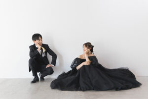 富山のコアラでスタジオフォトウェディングを行なった新郎新婦のフォトウェディング